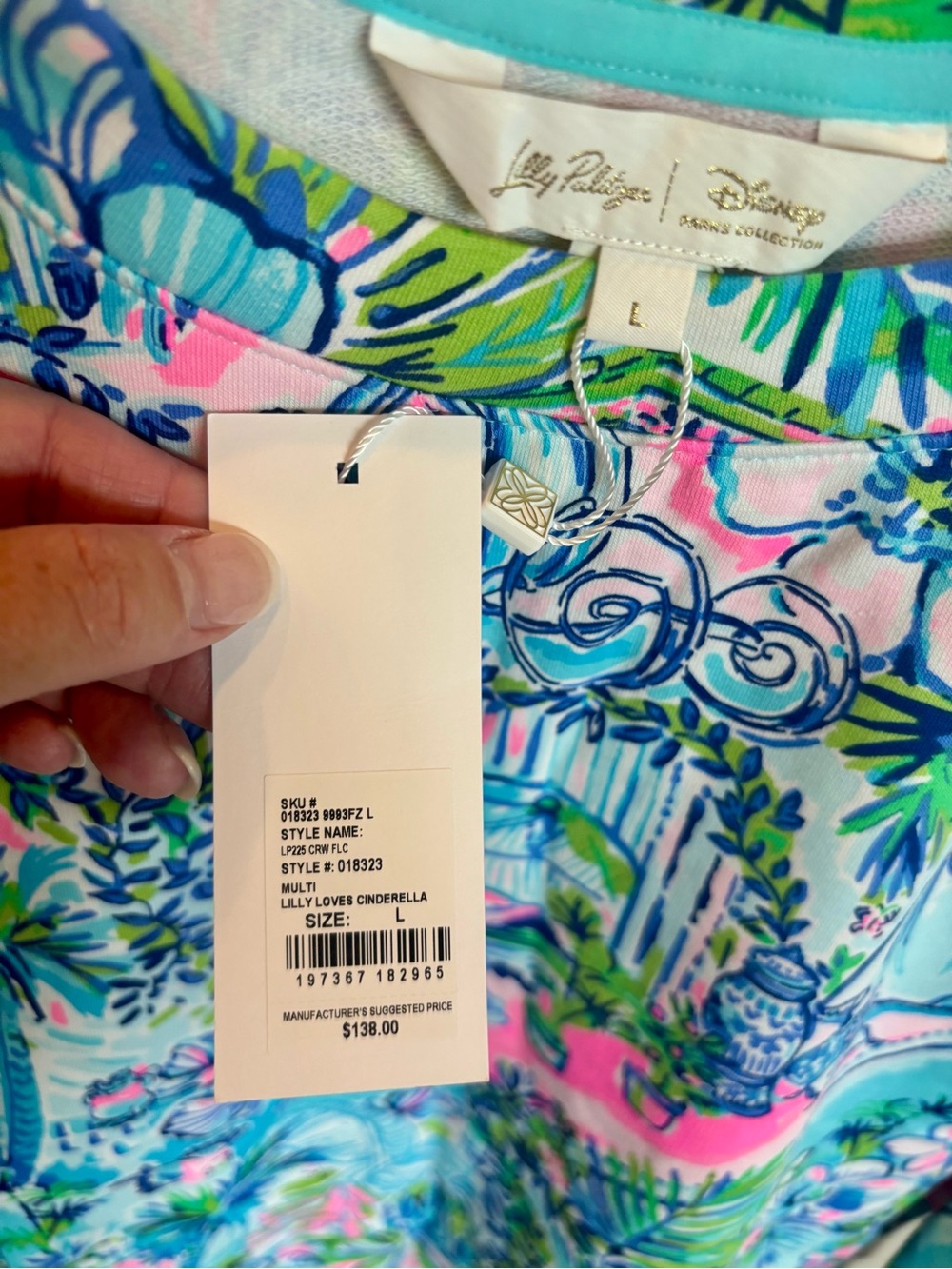 Lilly Pulitzer Lilly Loves Cinderella Ballad Sweatshirt NEW - Picture 2 of 4